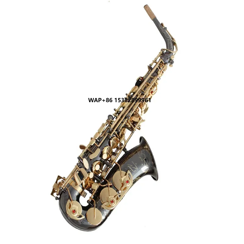 

Classy E-Flat Alto Saxophone for Beginners Black Nickel Gold-Plated Brass Head Material Factory Direct Sales
