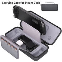 Estuche de transporte para consola de juegos Steam Deck, bolsa de almacenamiento portátil con ranuras para tarjetas intercalar para accesorios de juegos Steam Deck