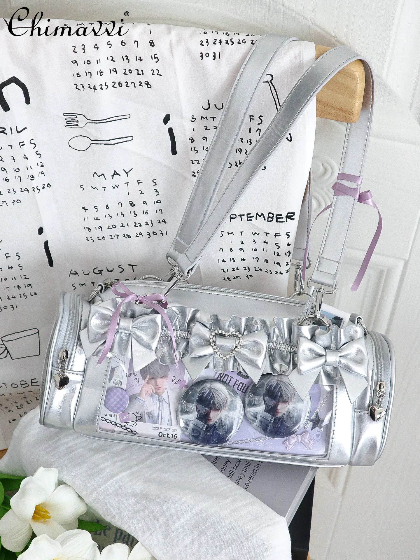 Original Pain Bag Japanese Style Small Capacity Lolita Crossbody Bag Sweet Cute Girl Student Versatile Kawaii Shoulder Bag