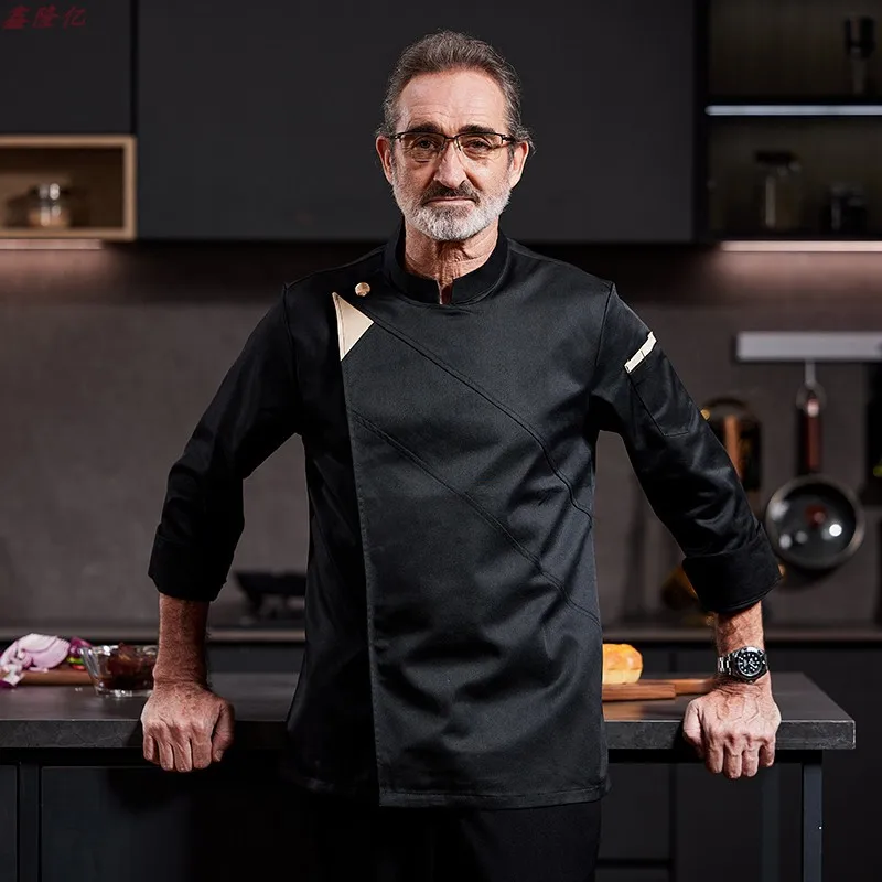 Catering Hotel Restaurant Kitchen Work Uniform Long Sleeve Cake Shop Baker Bakery Waiter Chef Uniform for Men