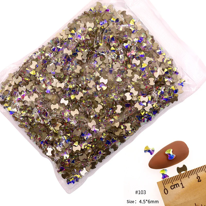 VDD 81-118 Großhandel 1440 Stück Glasrhinestones Kristall AB Flache Rückseite Glänzende Strass-Steine für DIY-Handwerk Nagelkunst-Zubehör – Detail 29