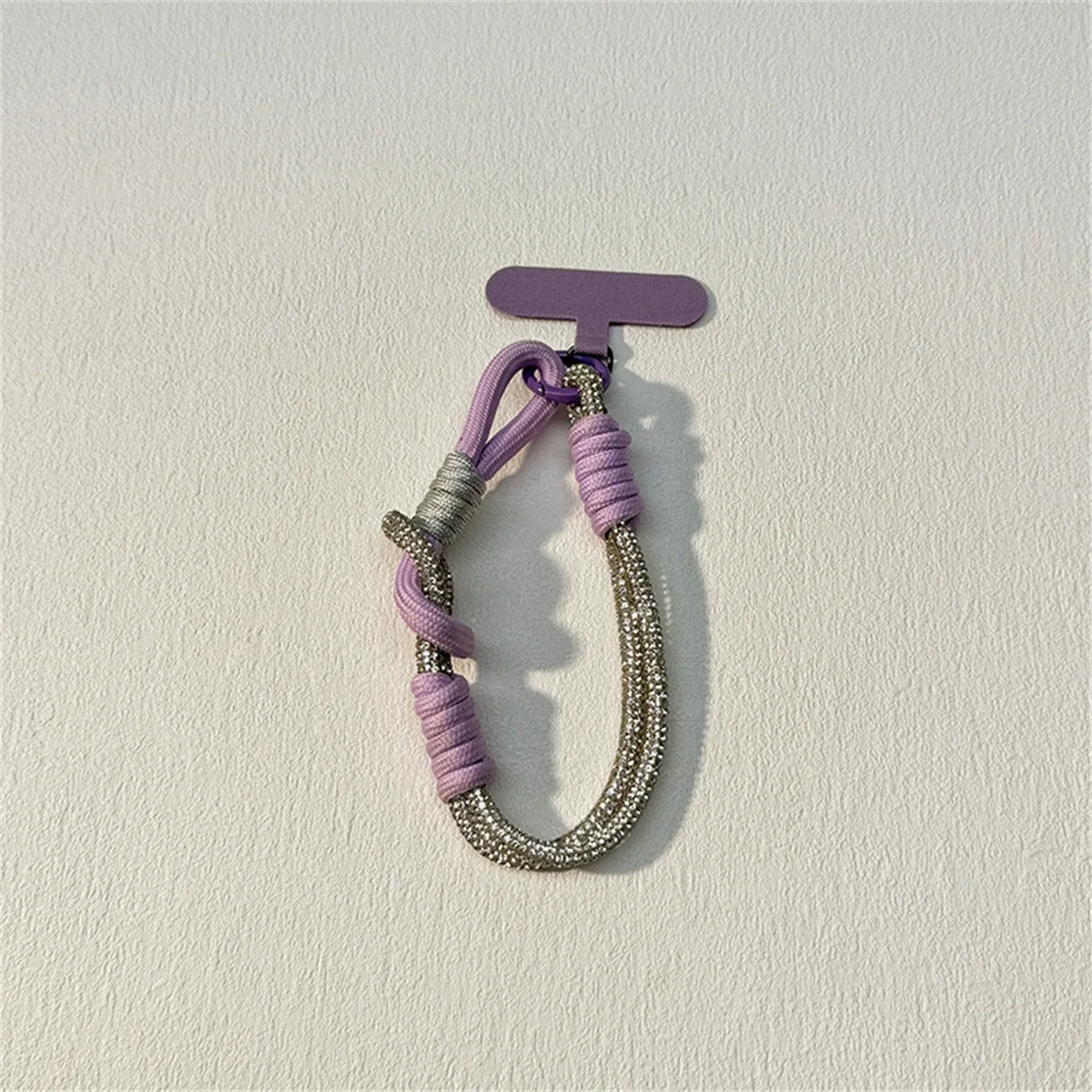 أنيق حجر الراين مضفر الهاتف الحبل معلقة مفتاح سلسلة حلقة الحبل مع التصحيح شريط للرسغ انفصال حبل آيفون 17 ProMax #6