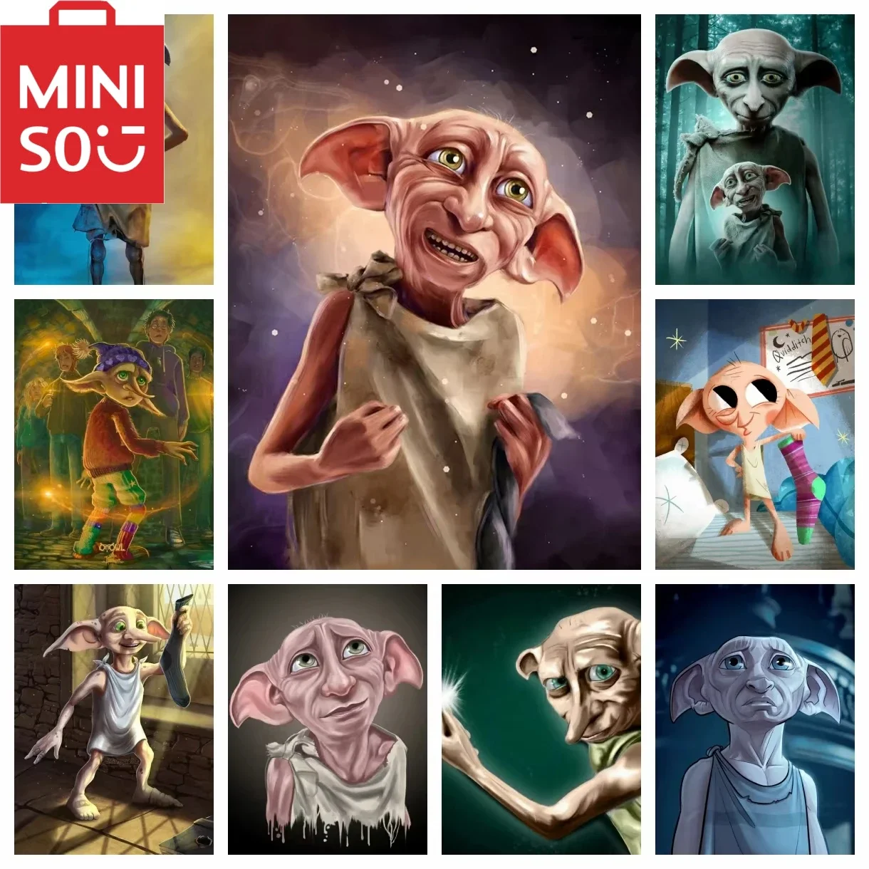 MINISO DIY pintura al óleo por número películas de Marvel Harry Potter Dobby decoración del hogar pared decoración de la sala de estar el mejor regalo sin marco