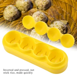 1pcs DIY Cute Mini Rice Vegetable Roll Mold Meat 4 Ball Maker Sushi Onigiri Tool Food Grade PP Material Kitchen Accessories