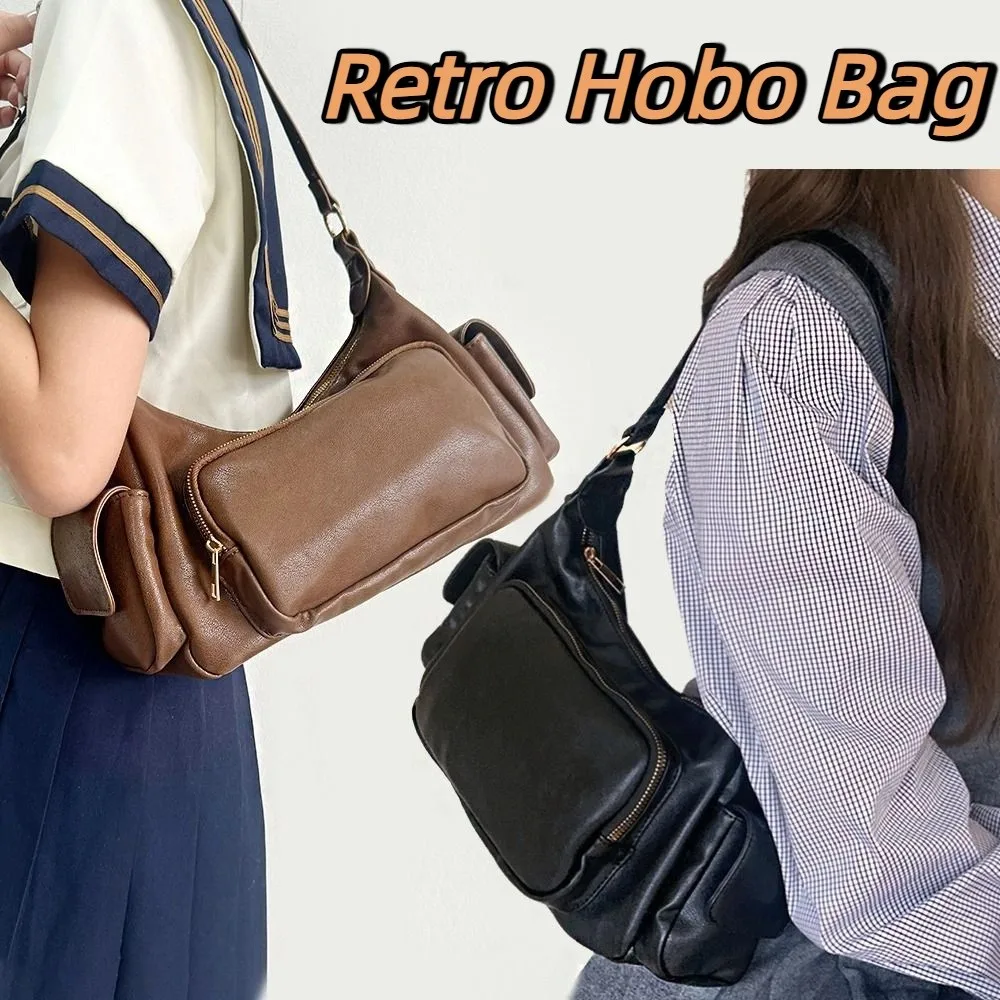 

Portable Y2K Retro Shoulder Bag Spicy Girl Fashion Hobo Bag Korean Handbag Armpit Bag Girls