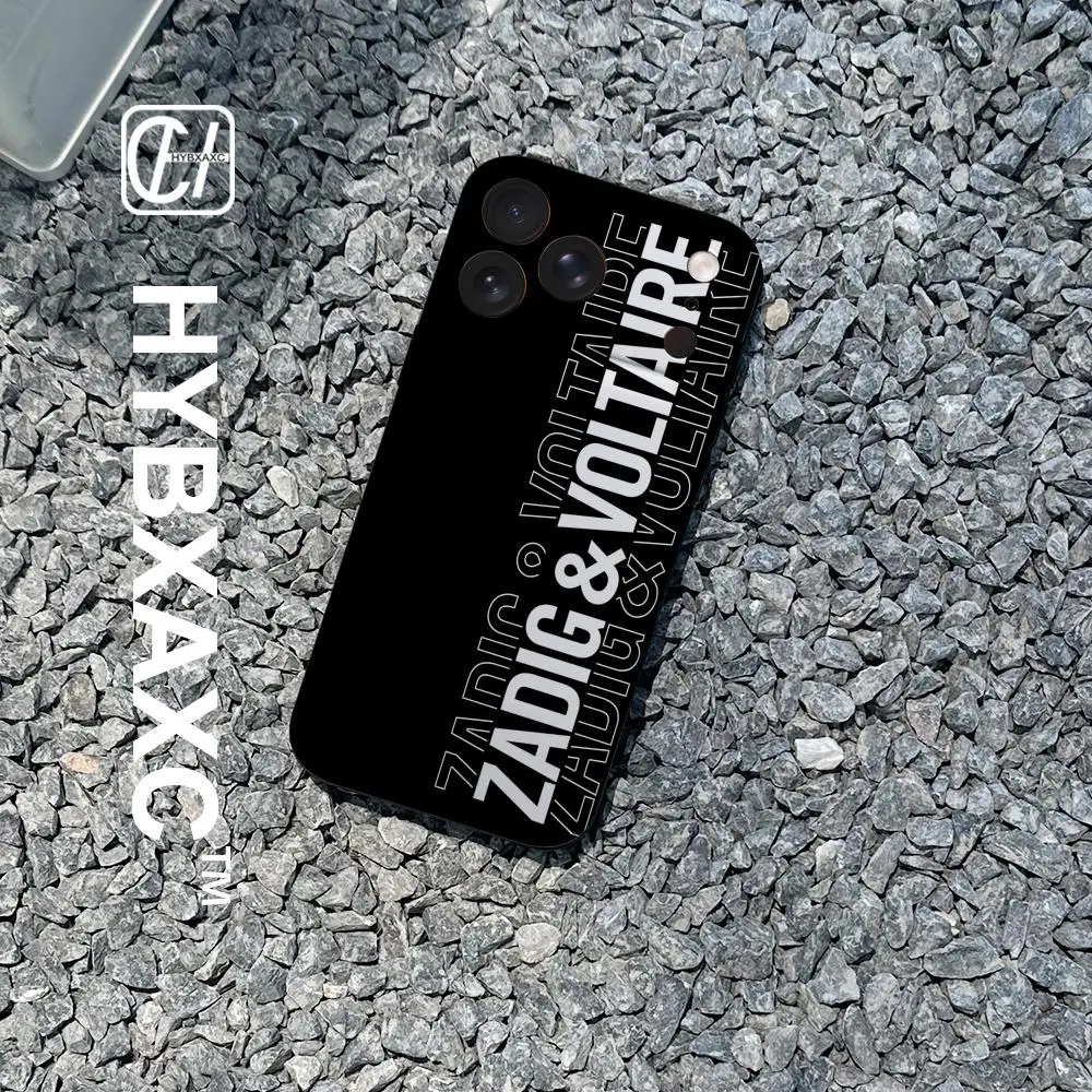 Funda Protectora para Teléfono, Material Suave, Cobertura Total, para iPhone 17, 16, 15, 14, 12, 17 Air, 16e Plus, 13, 11 Pro MAX, Diseño Zadig Et Voltaire