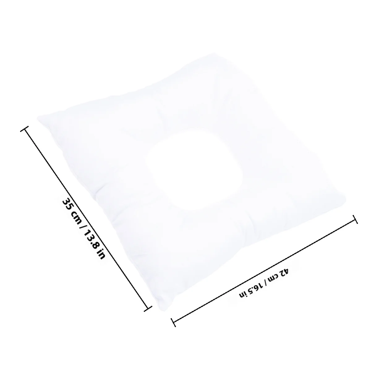 وسادة تدليك من القطن المربع الأبيض للسبا، سرير التجميل، فتحة التنفس المضادة للغبار، وسادة داعمة للوجه في صالون التجميل