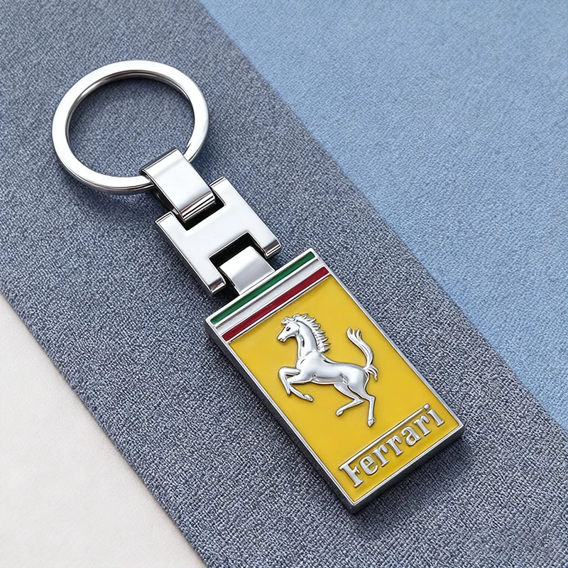LLavero de Metal para coche, llaveros, anillos para Ferrari F1 F80 SF90 Stradale SF90Spider 296 GTB 296 GTS, accesorios de estilo automático