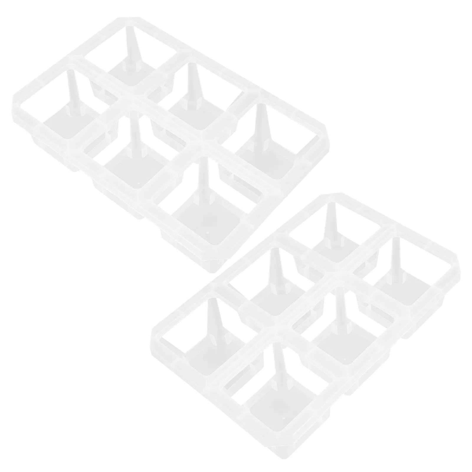 2 Piece Orchid Plastic Root Control Pot Set with Holders and Trays for Growth Display Home Garden Care