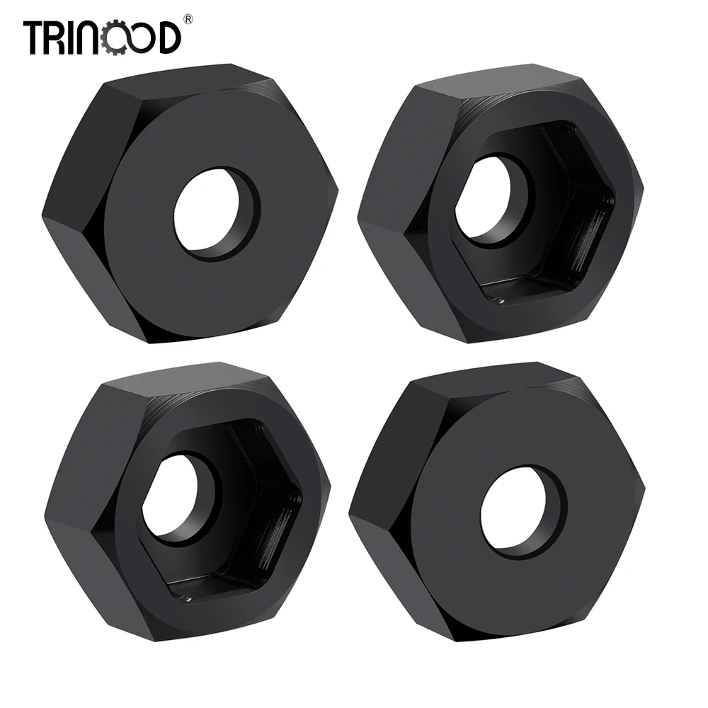 TRINOOD 4Pcs Aluminum Alloy 8 to 12mm Wheel Hex Adapters For 1/16 MINI-B RC CAR Truck Big Tire Conversion Upgrade Accessories