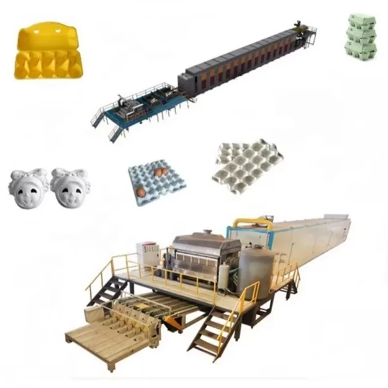 9000 Pieces Per Hour Fully Automatic Paper Pulp Molded Apple Tray Egg Filler Carton Box Crate Flats Tray Drying Making Machine