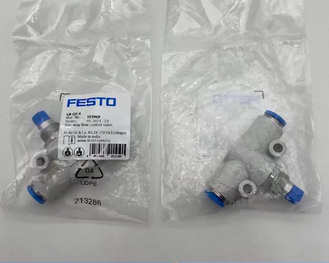 2PCS New original FESTO throttle valve GR-QS-6 193969 GR-QS-6 193969 GR-QS-8 193970 GR-QS-8 193970