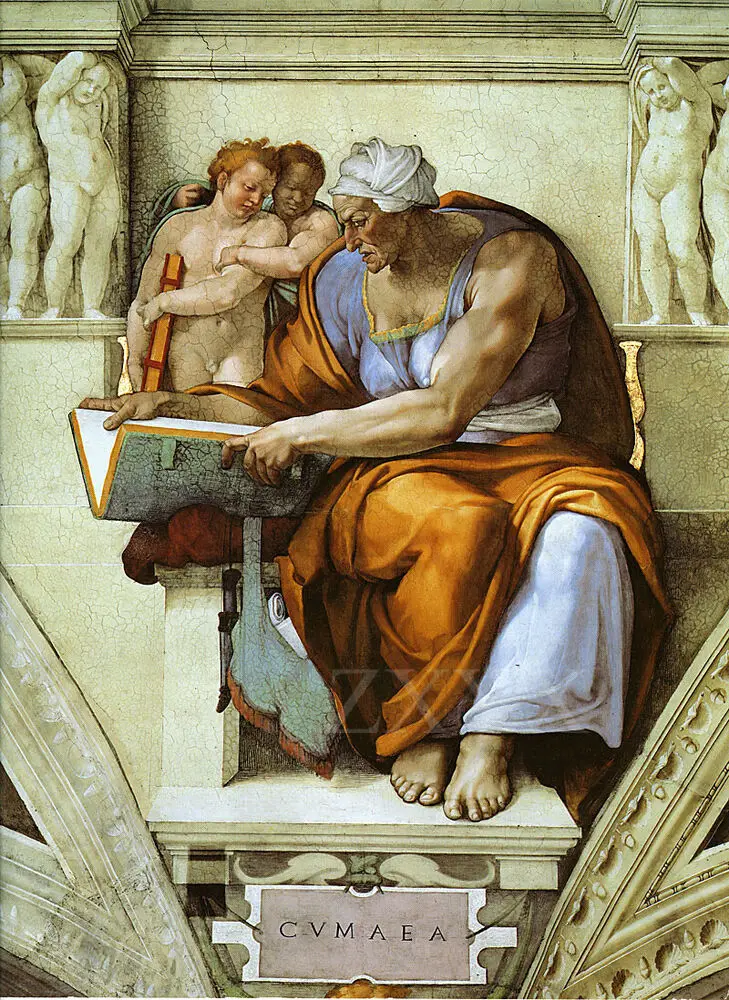 Artist Painter Michelangelo Buonarroti Poster Print of Painting Cumaean Sibyl