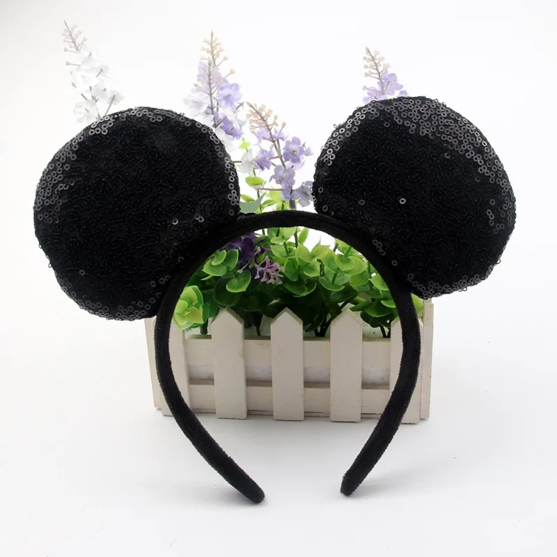 Disney Mickey Mouse Ears Headband Polka Dot Bow Hairband Girls Kids Festival Party Cosplay Hair Accessories Birthday Gifts