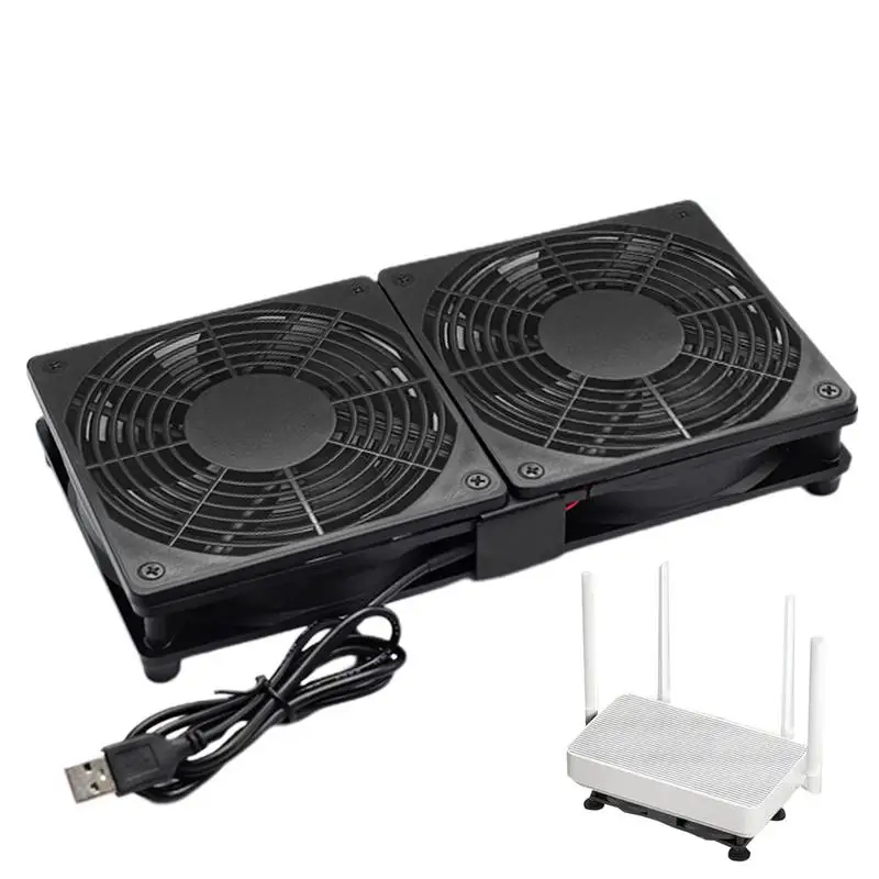 12CM Router Cooling Fan DIY PC Cooler TV Box Wireless Silent Quiet DC 5V USB Power 120mm 240mm Fan W/Screws Protective Net