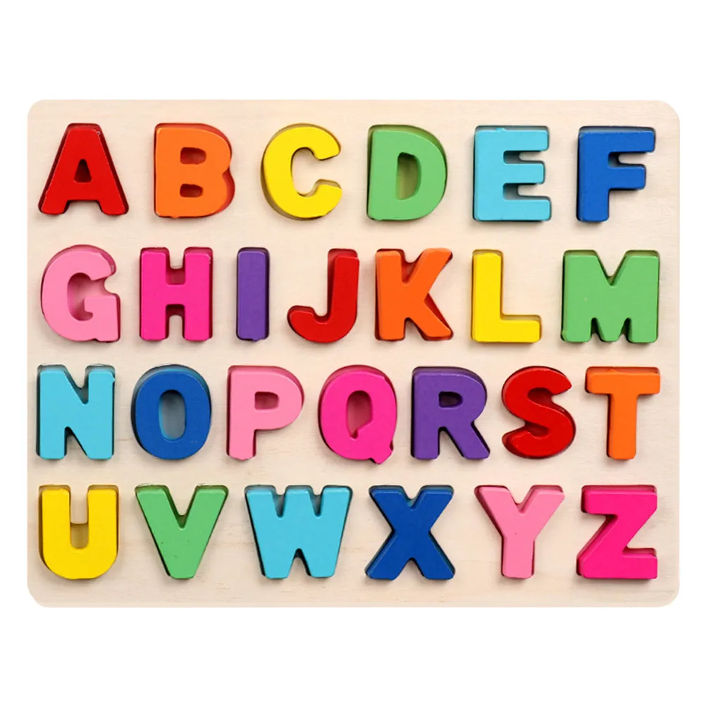 1Set Premium Wooden Number Alphabet Jigsaw Puzzle for Kids Counting Addition Subtraction Early Learning Cognitive Development