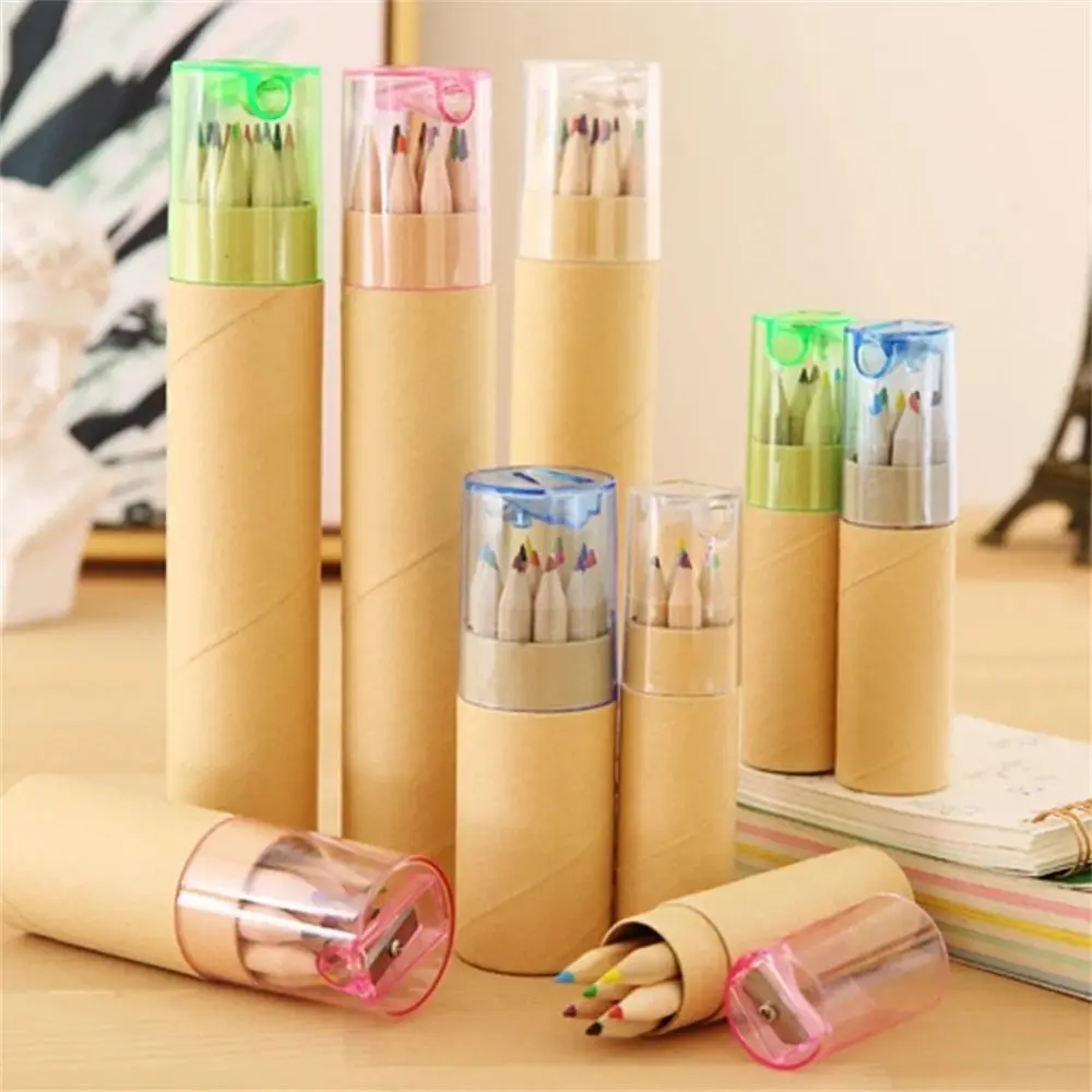 

School Supplies Art Tool Barreled Child Painting Kawaii Student Pencil Pencil Crayon Colored Pencil 12 Color Pencil