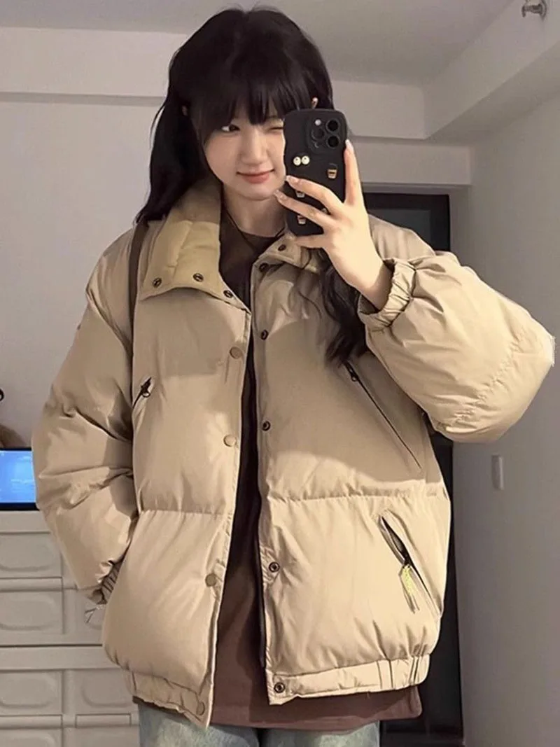 

Парка женская розовая в стиле милитари, спортивная, бежевая, универсальная рабочая одежда, повседневная, приталенная, на пуговицах, с карманами, короткая, нейтральная