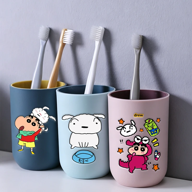 

Crayons Shin-chan Kids Toothbrush Cup Anime Cartoon Boy Girl Mouth Rinsing Mugs Bathroom Toothbrush Holder​ Children Water Cup