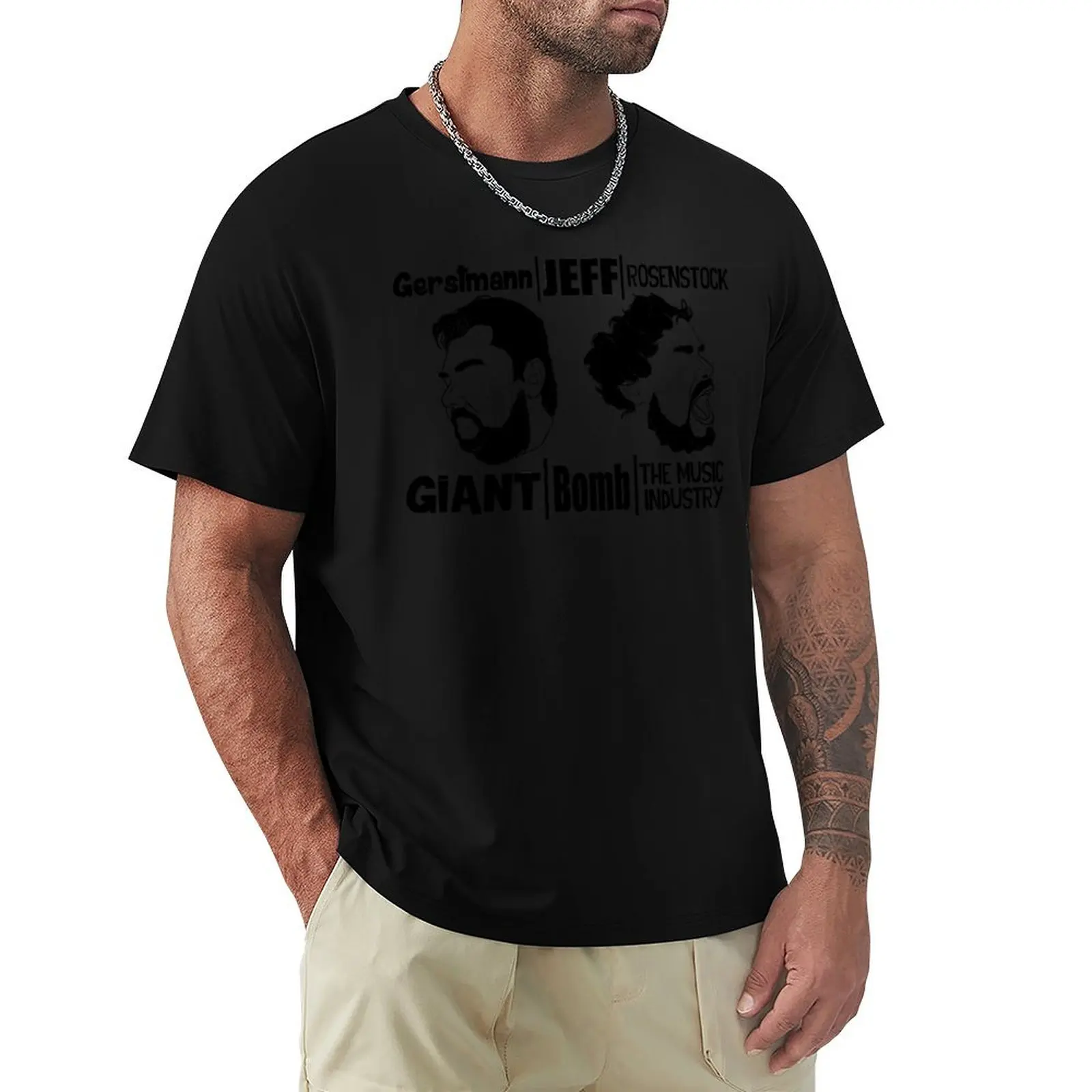 Giant/Bomb/The Music Industry T-Shirt plus sizes Short sleeve tee Short sleeve tee men