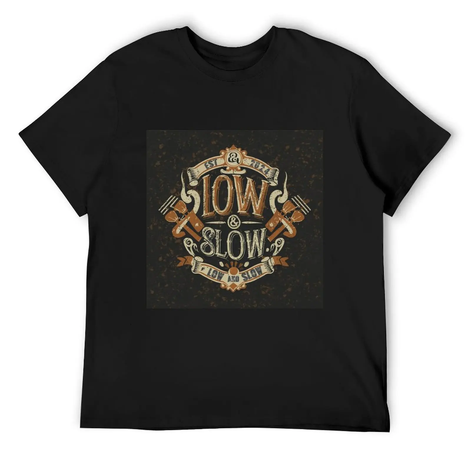 

Low and Slow 2024 - Bbq T-Shirt vintage t shirts kawaii clothes shirts graphic tees customs oversized t shirt men