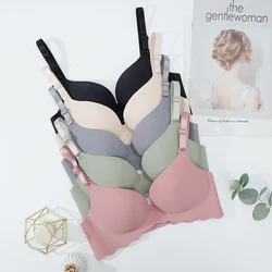 Women's Seamless Bra Solid Push Up Lingerie Sexy Wire Free Bralette Female Intimates Comfort Bras French Fashion Underwear Top