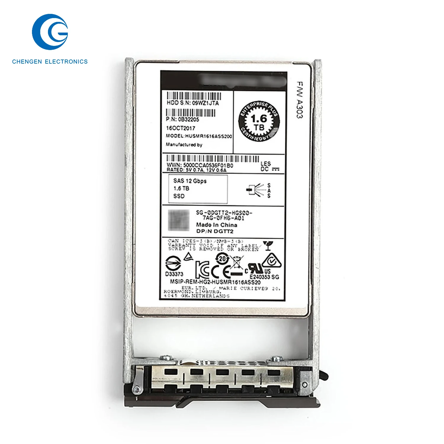 0B32205 1.6Tb Sas 12Gb/S 12Gbps Pn /D Pn Enterprise Plus Mlc HDD a stato solido per unità compellente server 13G