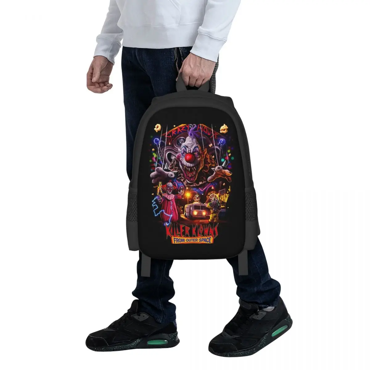 Killer Klowns From Outer Space Student Backpack School Bag Hiking Travel Daypack for Men Women Fashion Bookbag Shoulder Bags