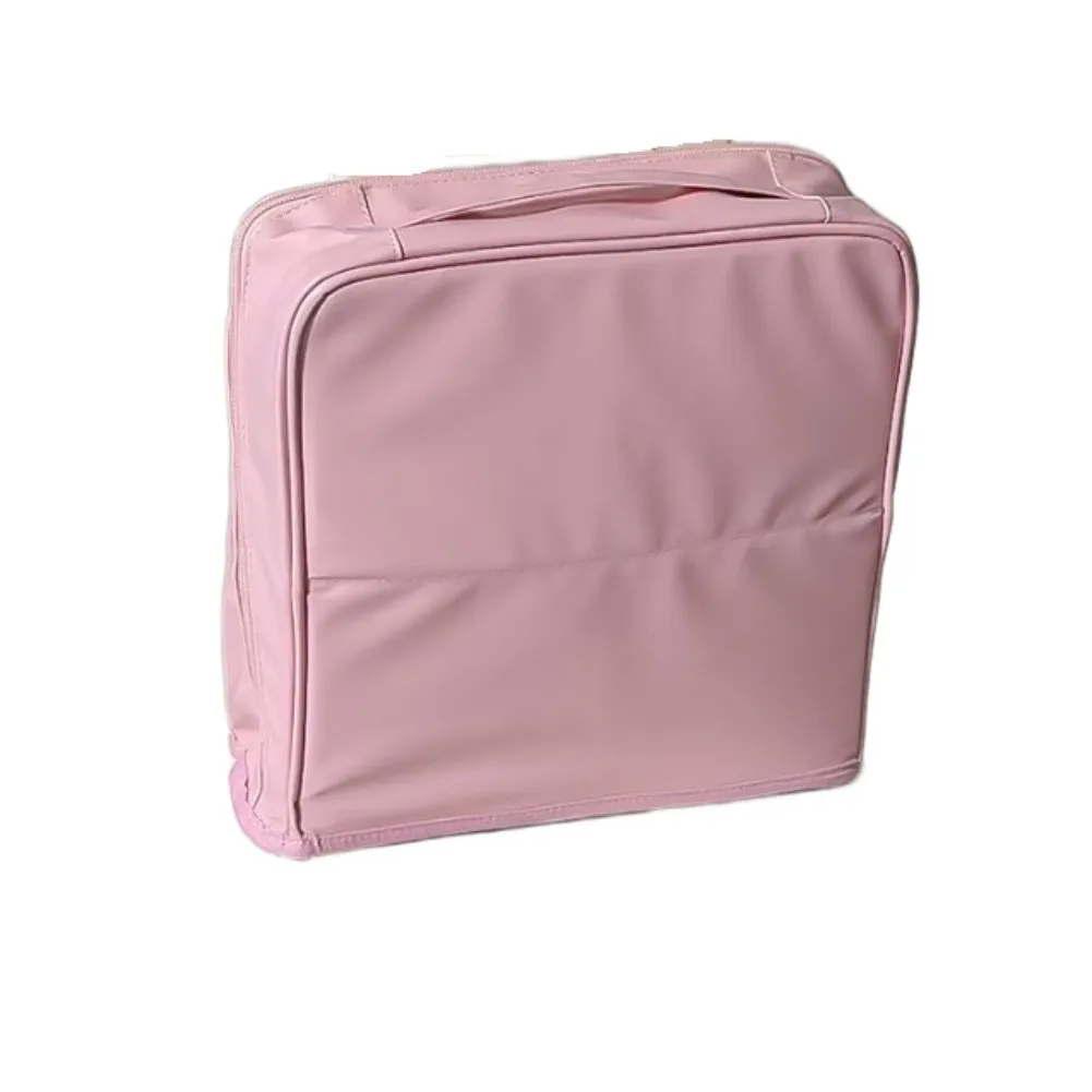 Leather Makeup with Balanced Dimensions and Interior Partitioning for Secure Transport of Beauty Essentials Leather