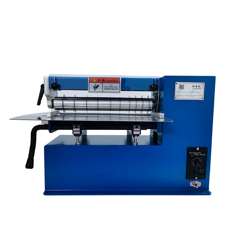 30CM Automatic High Power Strap and Leather Belt Cutter Machine with Essential Motor Component 220V/110V 1 Year Warranty