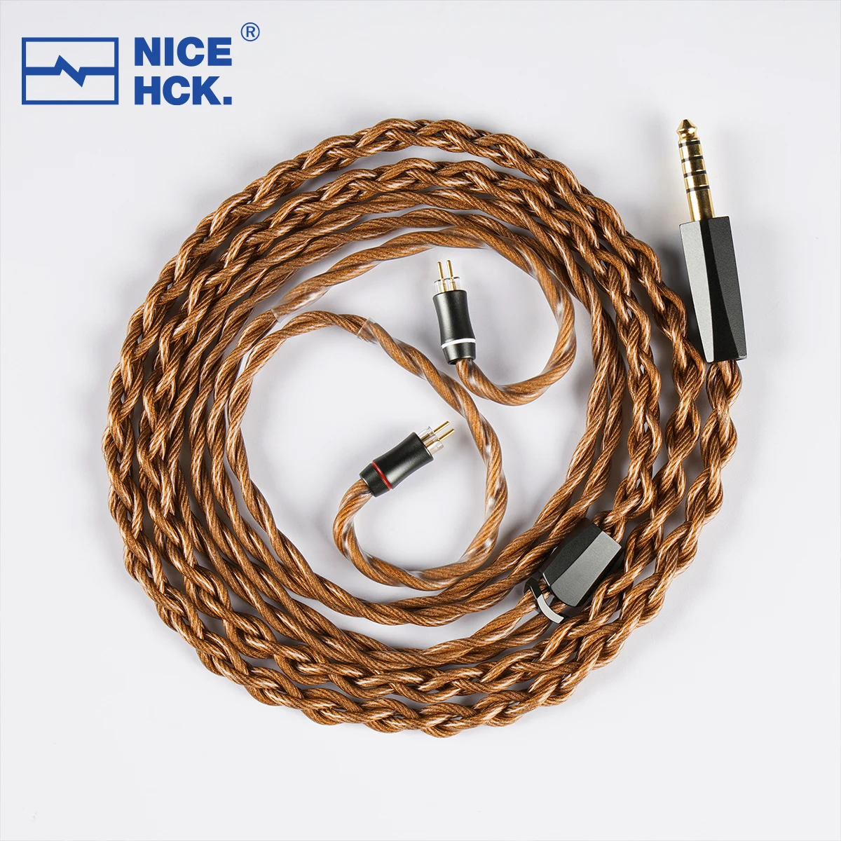 Nicehck nossalaura 16.6awg cabo de fone de ouvido triplo composto britânico alta condutividade cobre mmcx/0.78 para fudu perfomer8 f1 pro