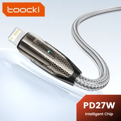 Toocki PD 27W USB C to Lighting Cable for iPhone 14 13 12 11 Pro Max XR XS 8 7 iPad Fast Charging Cable for iPhone Data Wire