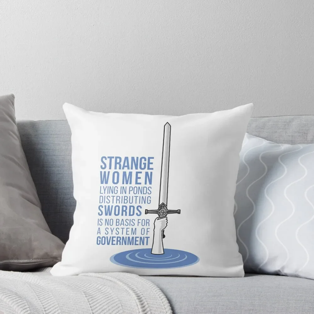 

Strange Women Lying in Ponds Distributing Swords - Monty Python Throw Pillow Cushions For Children covers for pillows pillow
