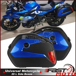 Motorbike Tail Case Side Bracket Luggage Trunk Boxes For Yamaha YZF R1 R6 R125 FZ1 FZR XJR FJR Sport Plastic Saddle Storage Bag