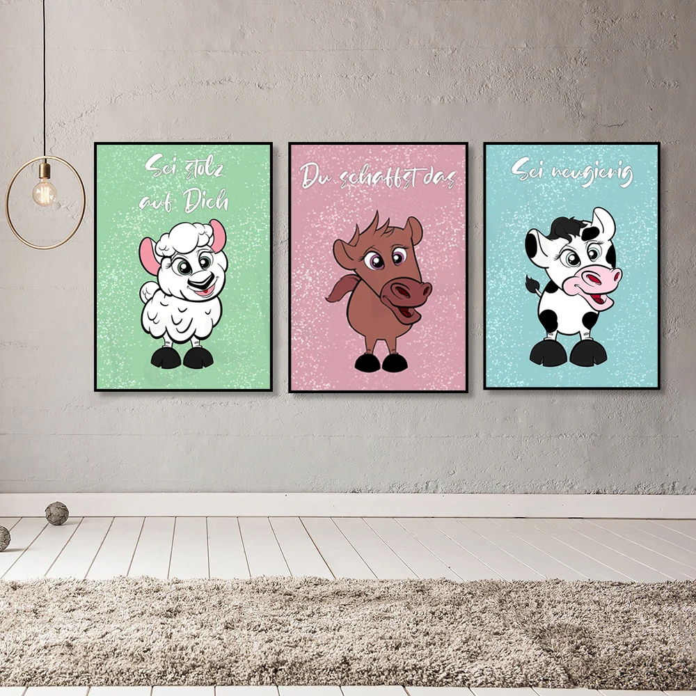 Animaux de la ferme avec énonciations de motivation, cadeau pour la rentrée scolaire, Press d'encouragement