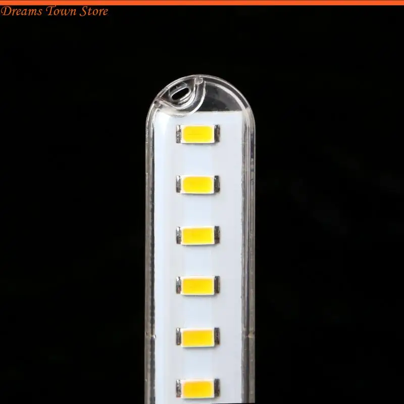 HX6A for DC 5V USB LED Reading Light Lamp Mini Portable 8 LED Eye-Care Night Light for Notebook Laptop Desktop PC