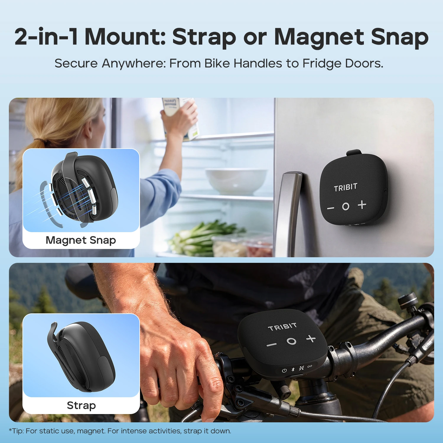 TRIBIT StormBox Micro 3 Portable Bluetooth Speaker,13W Bike Speaker with IP68 Waterproof,24H Playtime For Outdoor Camping,Hiking view 3