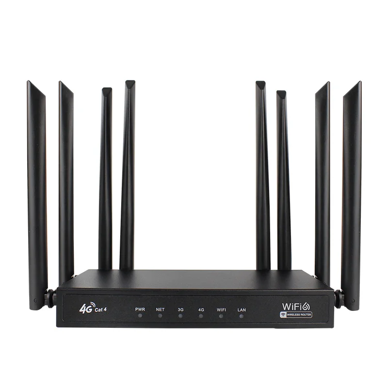 عالية الجودة الصناعية 8-هوائي أسود قذيفة معدنية تمديد هوائي 4G Lte Cpe 4G واي فاي 6 أجهزة توجيه بطاقة Sim للمنزل مكتب #2