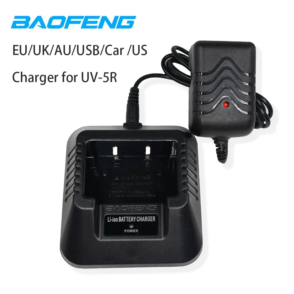 Original USB Adapter UV-5R Charger Pofung Two Way Radio UV5R Walkie Talkie Baofeng UV 5R Li-ion Battery Charger Accessories