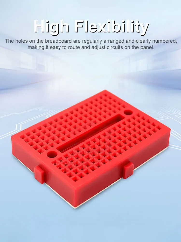 SYB-170 Mini Solderless Prototype Breadboard 170 Holes Cable Bread Board 35x47mm for Diy Kit