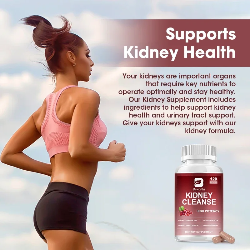 BEWORTHS Kidney Health Capsules Cranberry Extract Supports Urinary System Health Bladder Health Relieve Urinary Tract Pain 