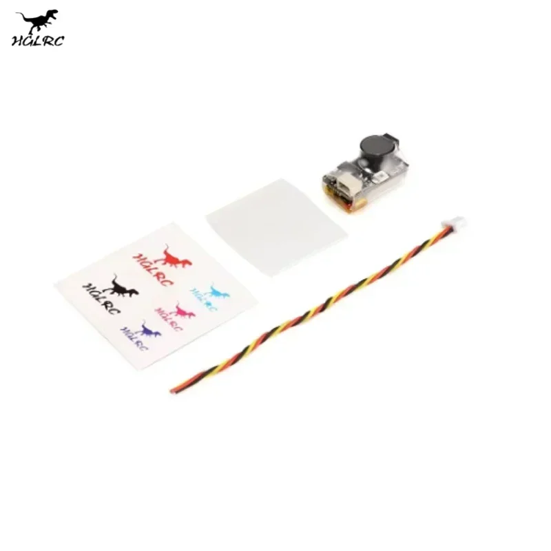 HGLRC Soter FPV 드론 버저 5V 100DB LED 내장 배터리 22X12X12mm RC 모델 비행기 FPV 레이싱 드론 DIY 부품