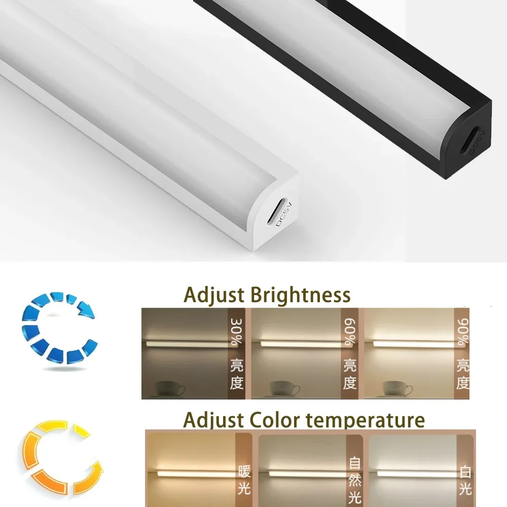 30CM 50CM Wiederaufladbare Unterbauleuchte CCT 3-Farben Dimmbar mit Fernbedienung für Küche, Kleiderschrank, Beleuchtung, Treppenhaus-Hintergrundbeleuchtung – Detail 5