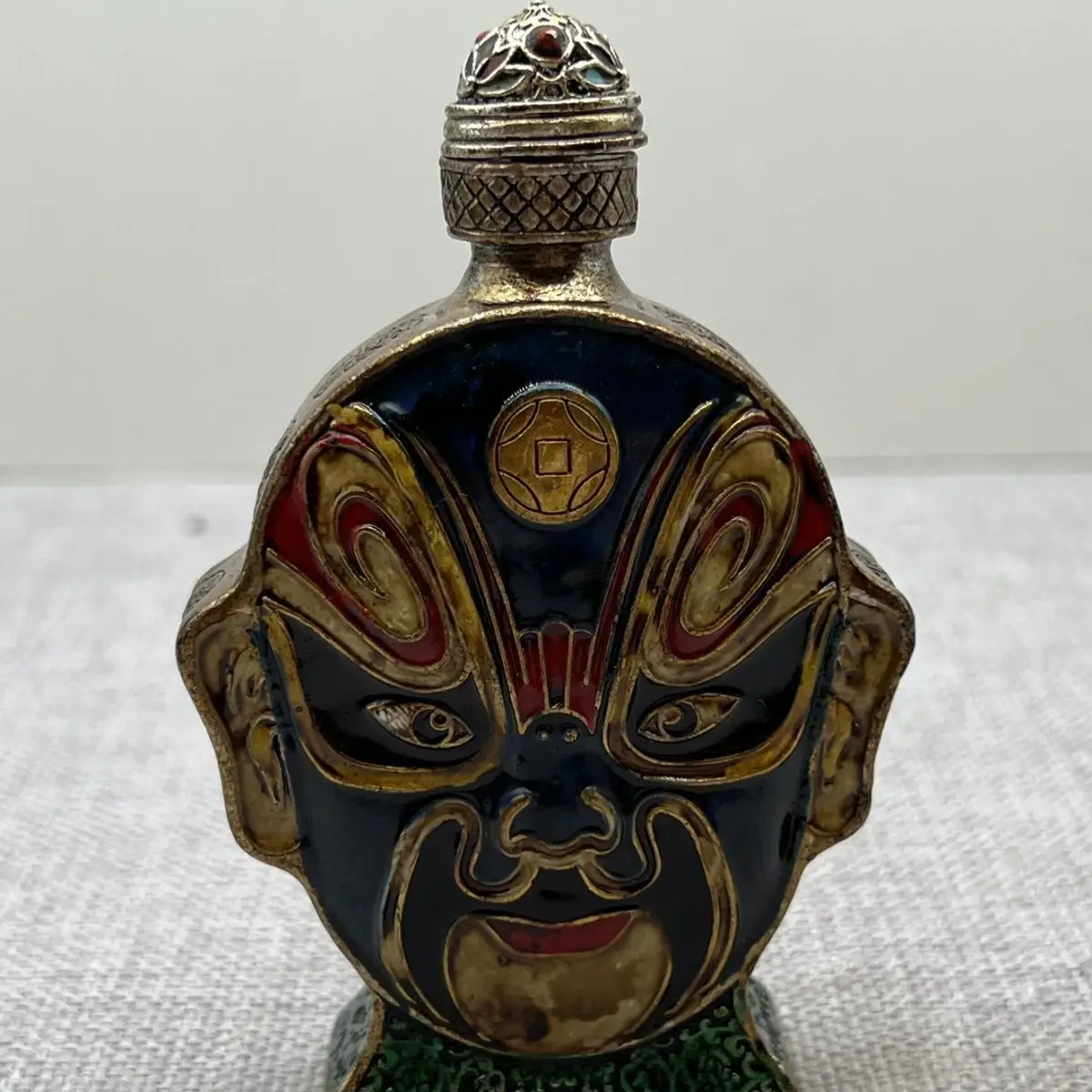 Miscellaneous Collection Old Goods Painted Face Snuff Bottle Practical Smoking Set Snuff Pure Handmade Snuff Bottle Coll