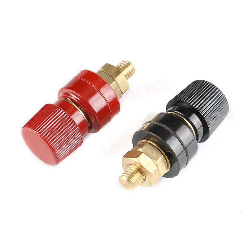 1Pcs M6/M8 333/555 Inverter Terminal Connector High Temperature Resistance 8mm/6mm Red And Black High Current Terminal Clamp