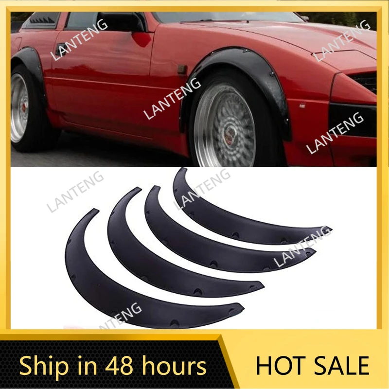 Car Fender Flares Arch Extra Wide Body Flexible Extension Wheel For N-issan 300ZX z31 z32 Overfenders Black Auto Accessories