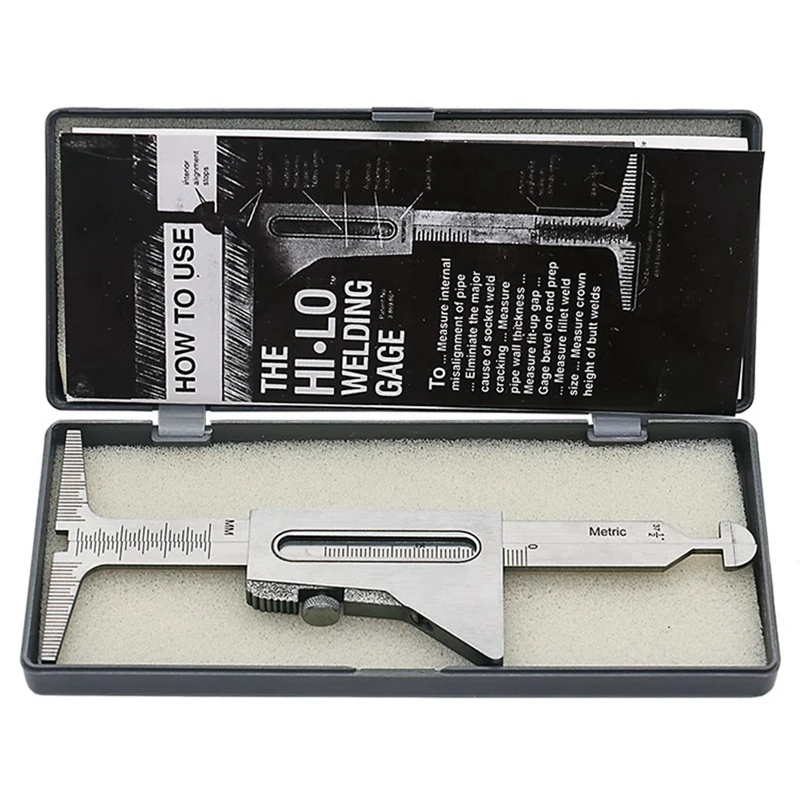 A75K HI-LO Stainless Steel Welding Gauge Inch&Metric for Measurement of Pipe After Fit-Up/Alignment Space 32mm 37 1/2inch