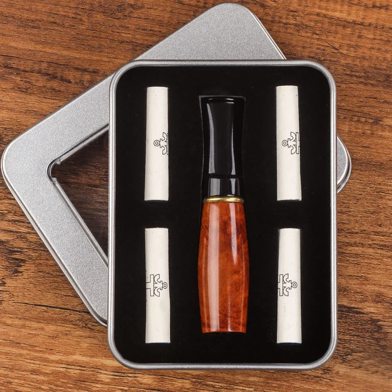 

Premium Brierwood Cigarette Holder with Activated Carbon Filter - 9mm Smoke Channel for Standard 8mm Cigarettes