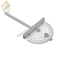 Table Saw Angle Ruler Meter Measure Protractor Ruler 180 Degree Guage Goniometer Stainless Steel Woodworking Measurement Tool