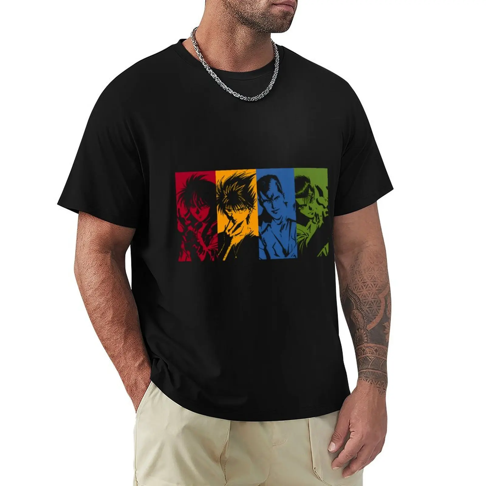 

Urameshigumi Squad Color T-Shirt Man t-shirt vintage Personalized t-shirt mens clothes